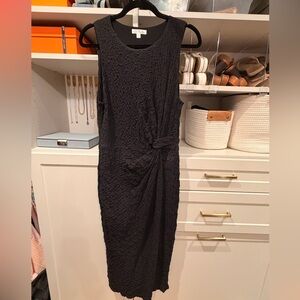 nine britton | Dresses | Nwt Nine Britton Amber Knit Short Sleeve Midi Wrap  Dress Navy Size Mp | Poshmark